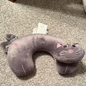 Gray Cat Neck Pillow
